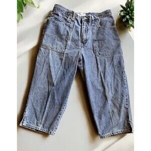 L.A. Blues Stretch Capri Jeans Womens size 14 Wide Leg Multi pockets Vintage